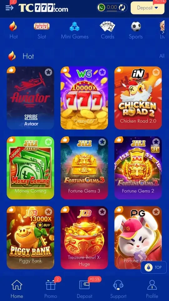 TC777 Game APK Download Latest Version For Android 2 TC777 Game APK download dashboard and earning games list
