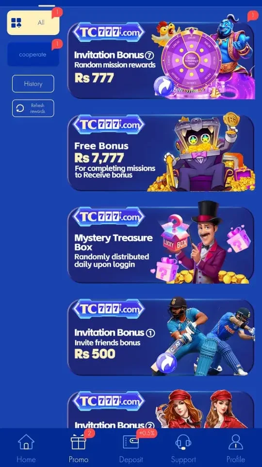 TC777 Game APK Download Latest Version For Android 3 TC777 Game app invitation bonuses and free rewards dashboard
