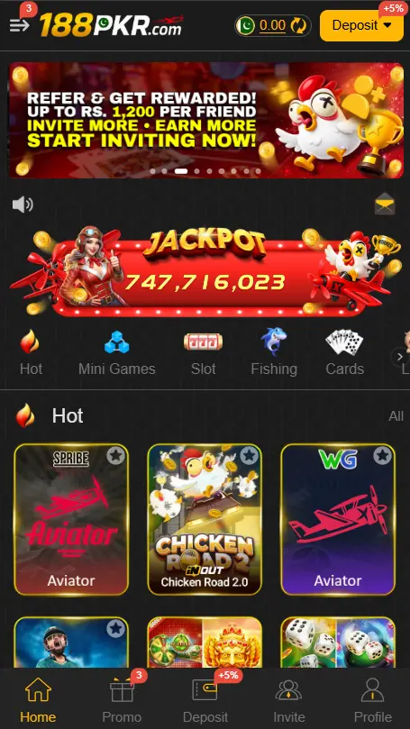 188pkr game interface image